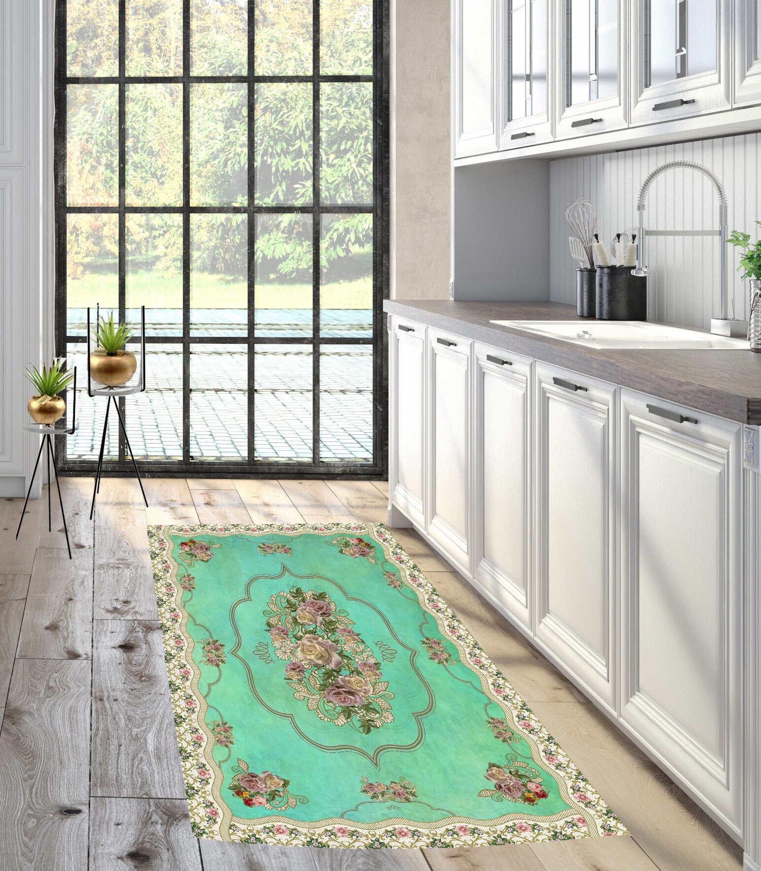 Vinyl mat.Vintage design mat.Art Mat.vinyl floor MAT. PVC Etsy