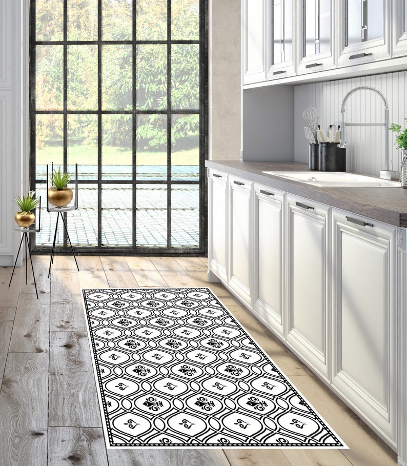 Vinyl mat.pvc Vinyl Floor.kitchen rug runner.vinyl mat .Tiles Etsy