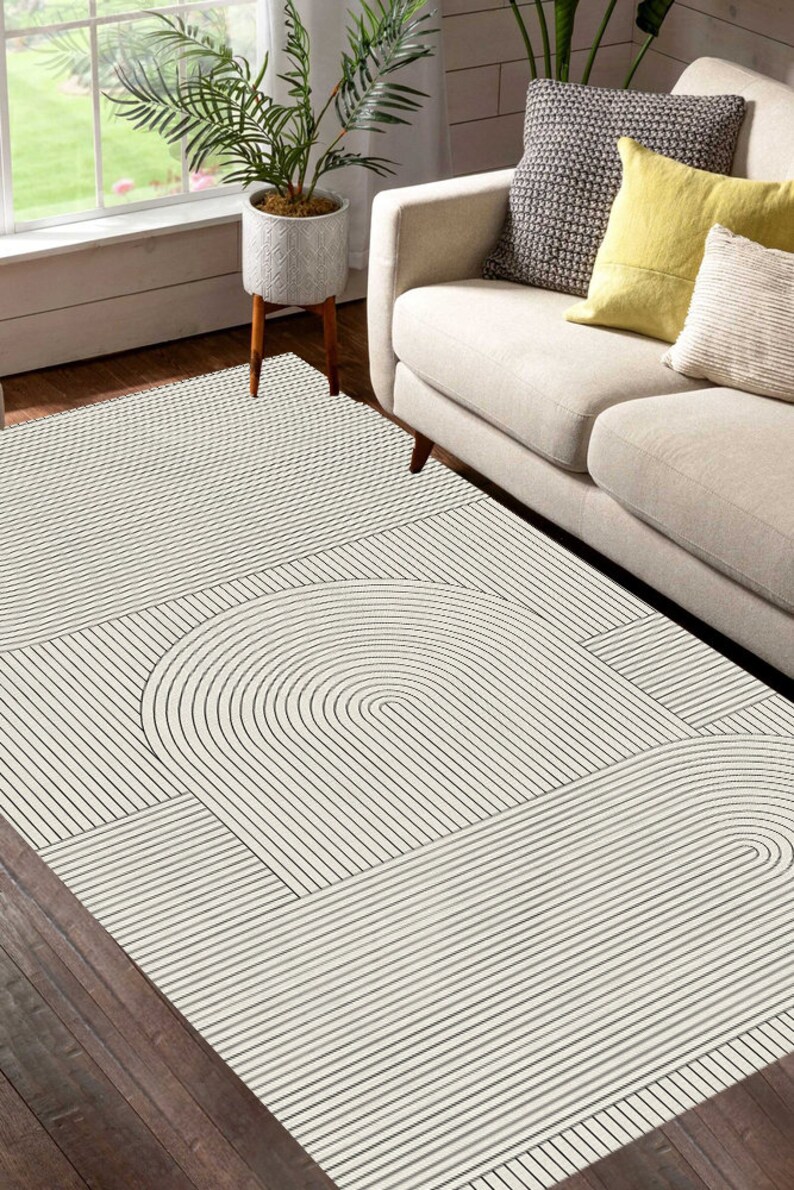 Minimalist Vinyl Rug .runner Vinyl Floor . Nordic Pvc Rug, Door Mat or