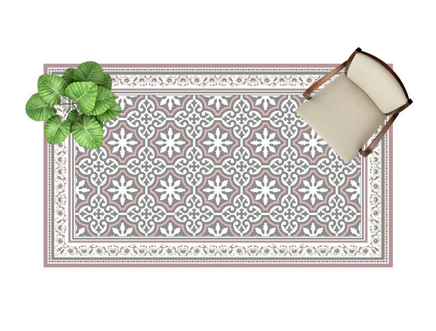 Vinyl Tiles Floor Mat, Linoleum Rug , Runner Rug, Kitchn Mat,area Rug