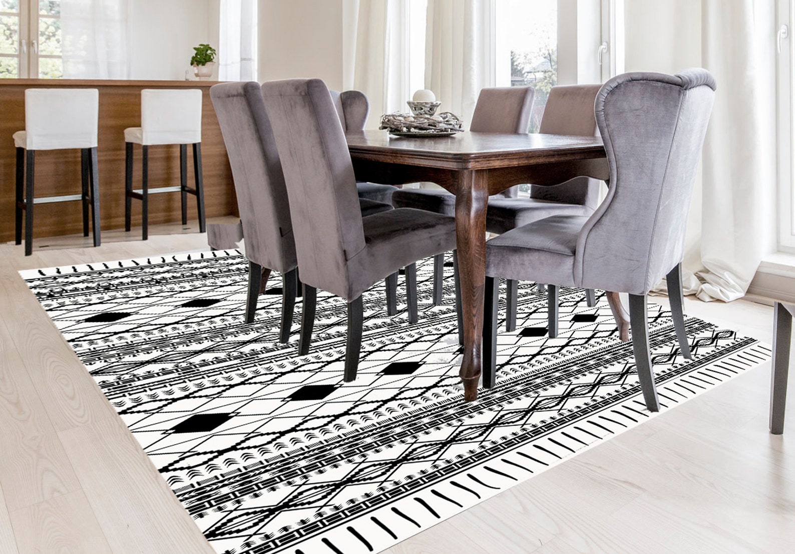 Vinyl Mat. Vinyl Mat .runner Vinyl Floor . PVC Rug. Geometric Etsy