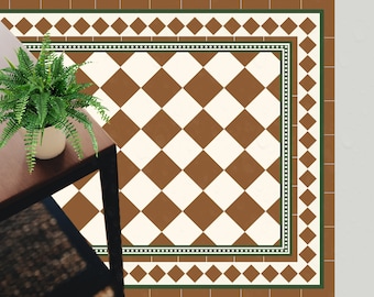 vinyl floor mat. pvc rug. vinyl rug. kitchen rug. Linoleum rug. Geometric Pattern Mat.Floor mat. mat for home & office. Vinyl mat rug