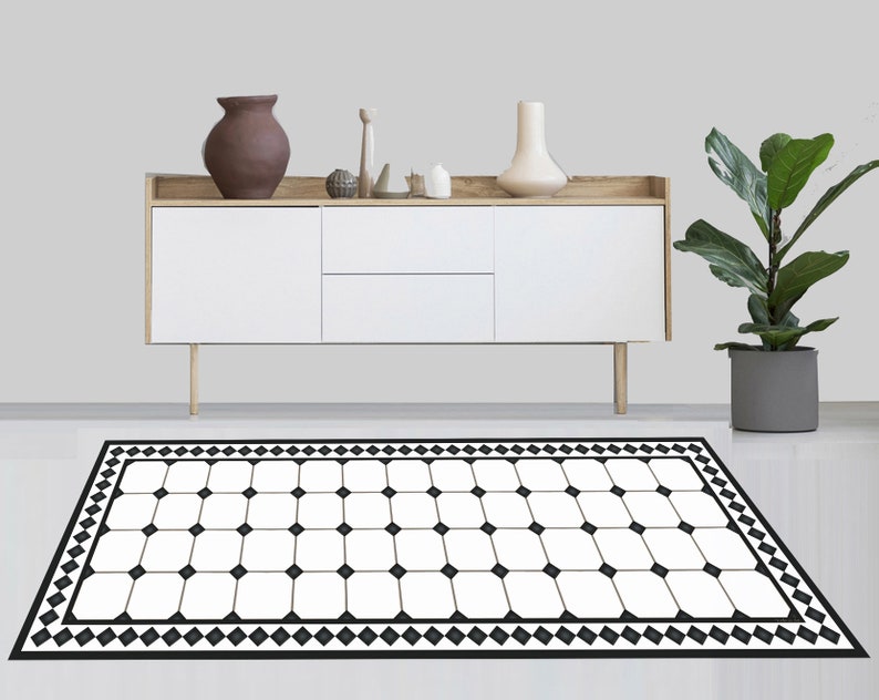 Vinyl Mat. Vinyl Mat .runner Vinyl Floor . PVC Rug. Geometric Etsy