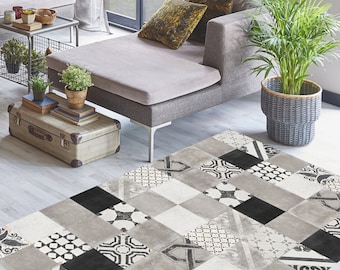 Moroccan Vinyl mat ,Old tiles mat, floor mat, Linoleum rug , kitchn mat,Area rug,Linoleum Mat,Art Mat,printed to order,Large mats