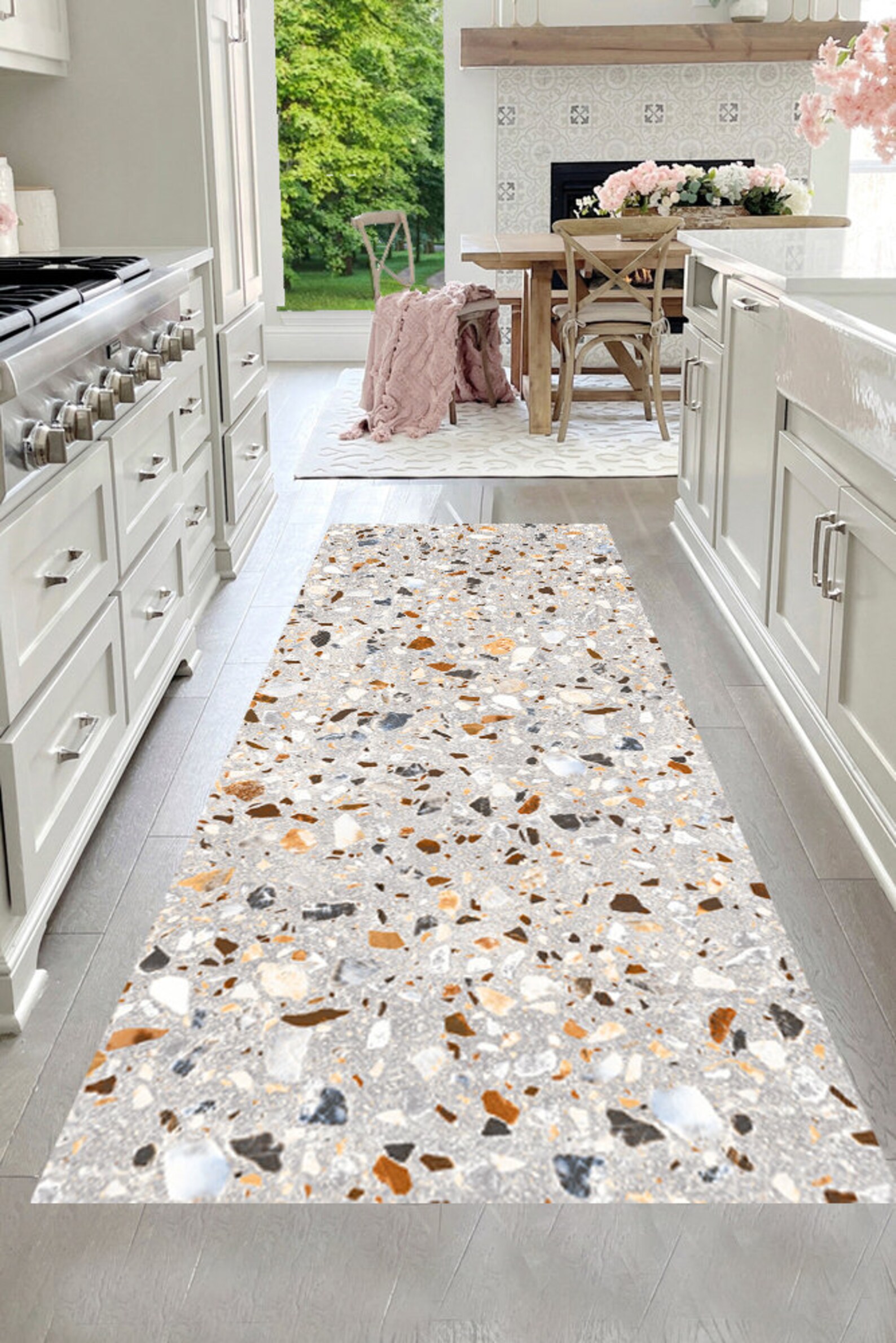 Terrazo Rug Terrazzo Vinyl Mat.vinyl Mat .vinyl Floor.pvc Rug.terrazzo Rug.kitchen ...