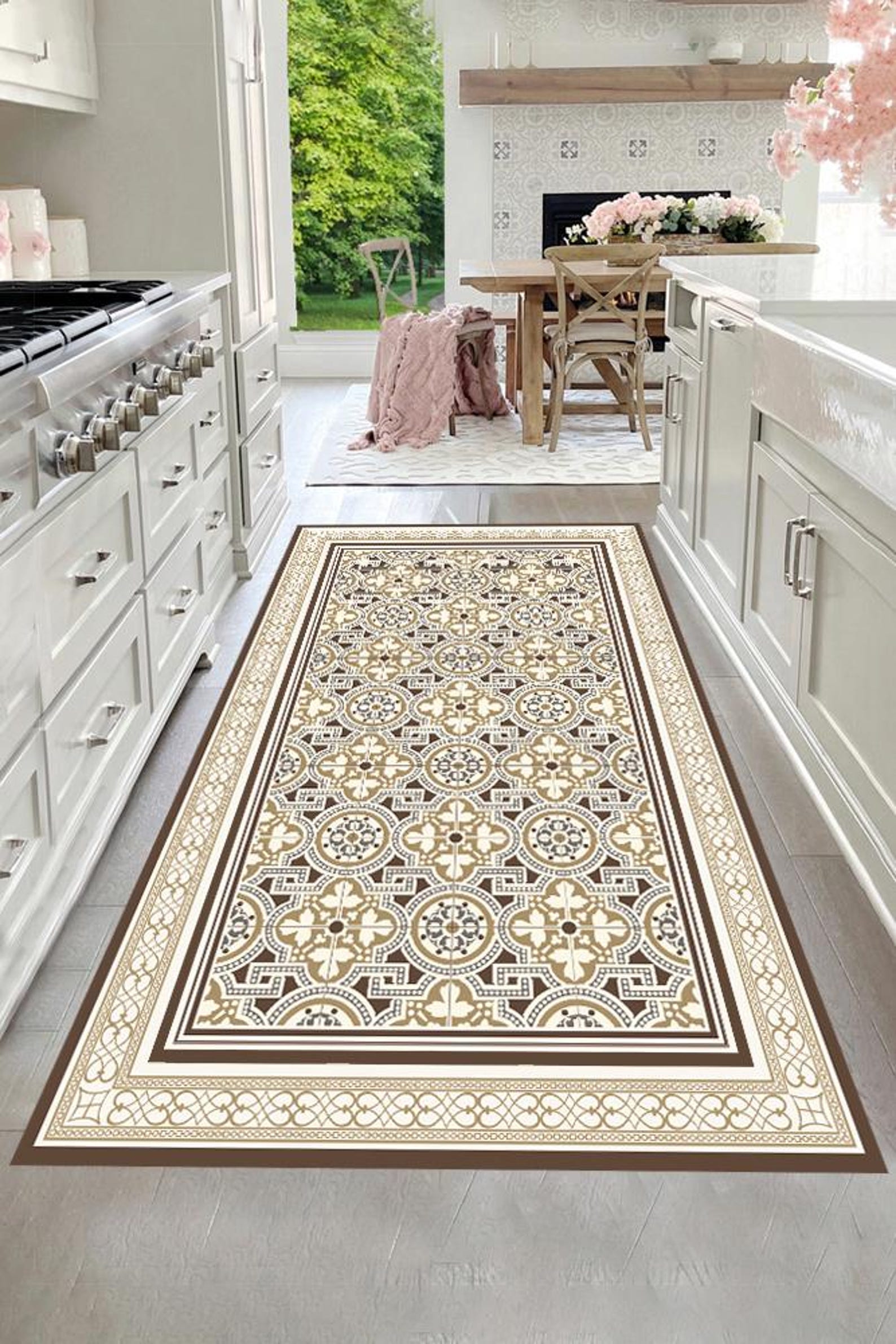 PVC Vinyl Mat .runner Vinyl Floor . Printed PVC Area Rug. Door Mat or ...