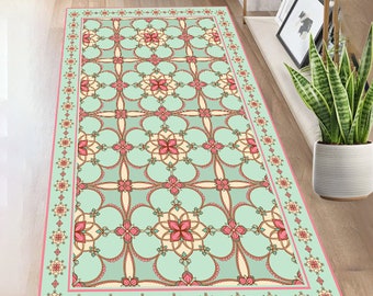 Marokkaanse vinylmat, vinyltegelsmat, vloermat, linoleumtapijt, keukenmat, vloerkleed, linoleummat, kunstmat, op bestelling bedrukt, grote matten