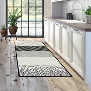 Abstract Vinyl mat. Minimalist vinyl mat. vinyl floor. nordic mat. Living room  rug. Linoleum. Art Mat. Black and White mat.Nordic Vinyl mat