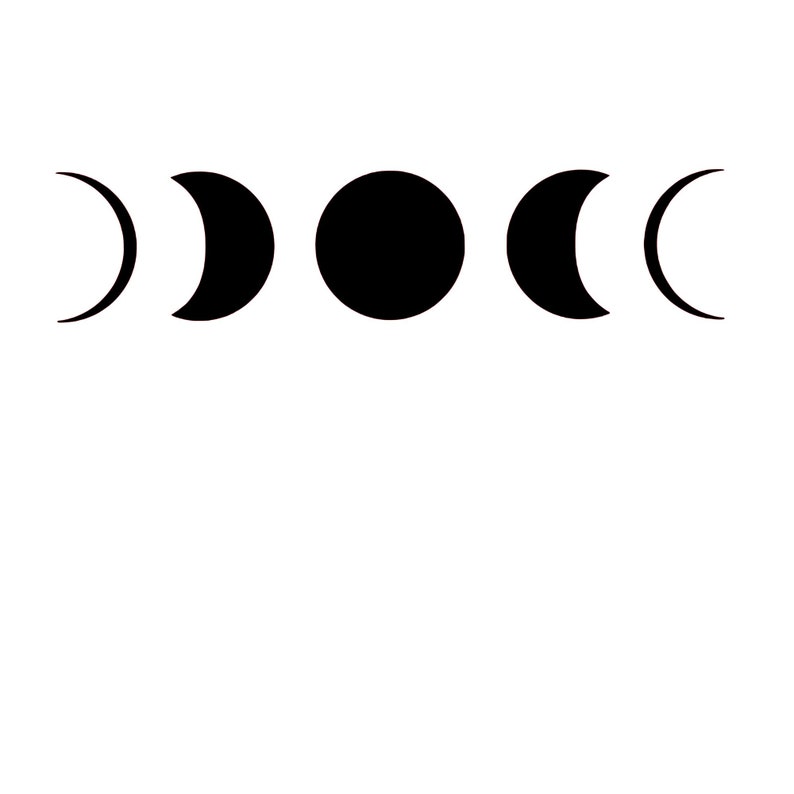 Download Moon Phase SVG PDF PNG Digital File | Etsy