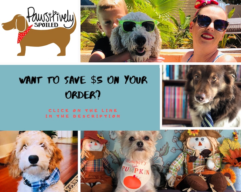 Send a logo or a picture to be added to any dog bandana Design your own bandana Custom Dog Bandana