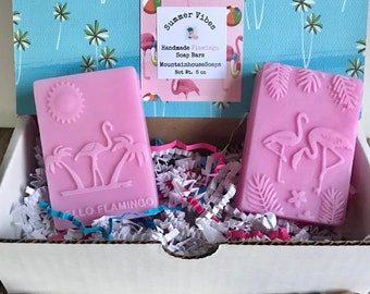 Flamingo Soap, Bird Soap, Summer Soap, Pink Soap, Tropical Theme Gift, Thank You Soap, Gift for Her