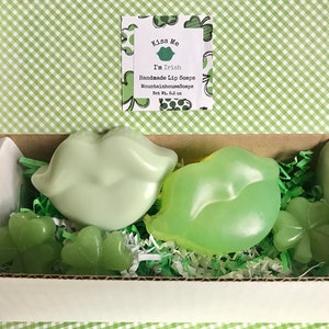 St. Patrick&#39;s Day Gift, St. Patrick&#39;s Day Soaps, Irish Soap, Gift for Irish, Lips Soaps, Shamrock Soaps