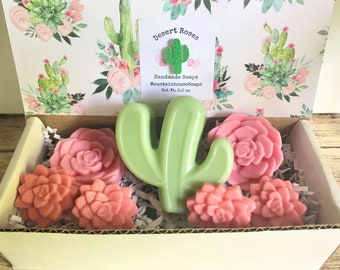 Cactus Soap, Cactus Soap Gift, Cactus Lover Gift, Succulent Soap, Gift for Friend, Desert Theme Gift, Gift for Her