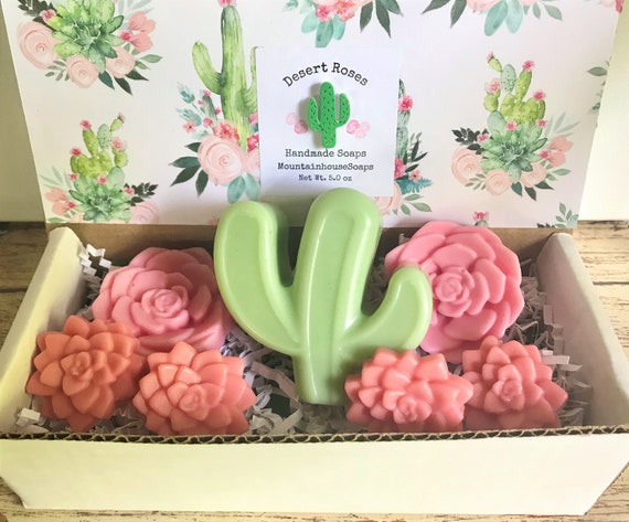 Cactus Soap, Cactus Soap Gift, Cactus Lover Gift, Succulent Soap, Gift for Friend, Desert Theme Gift, Gift for Her