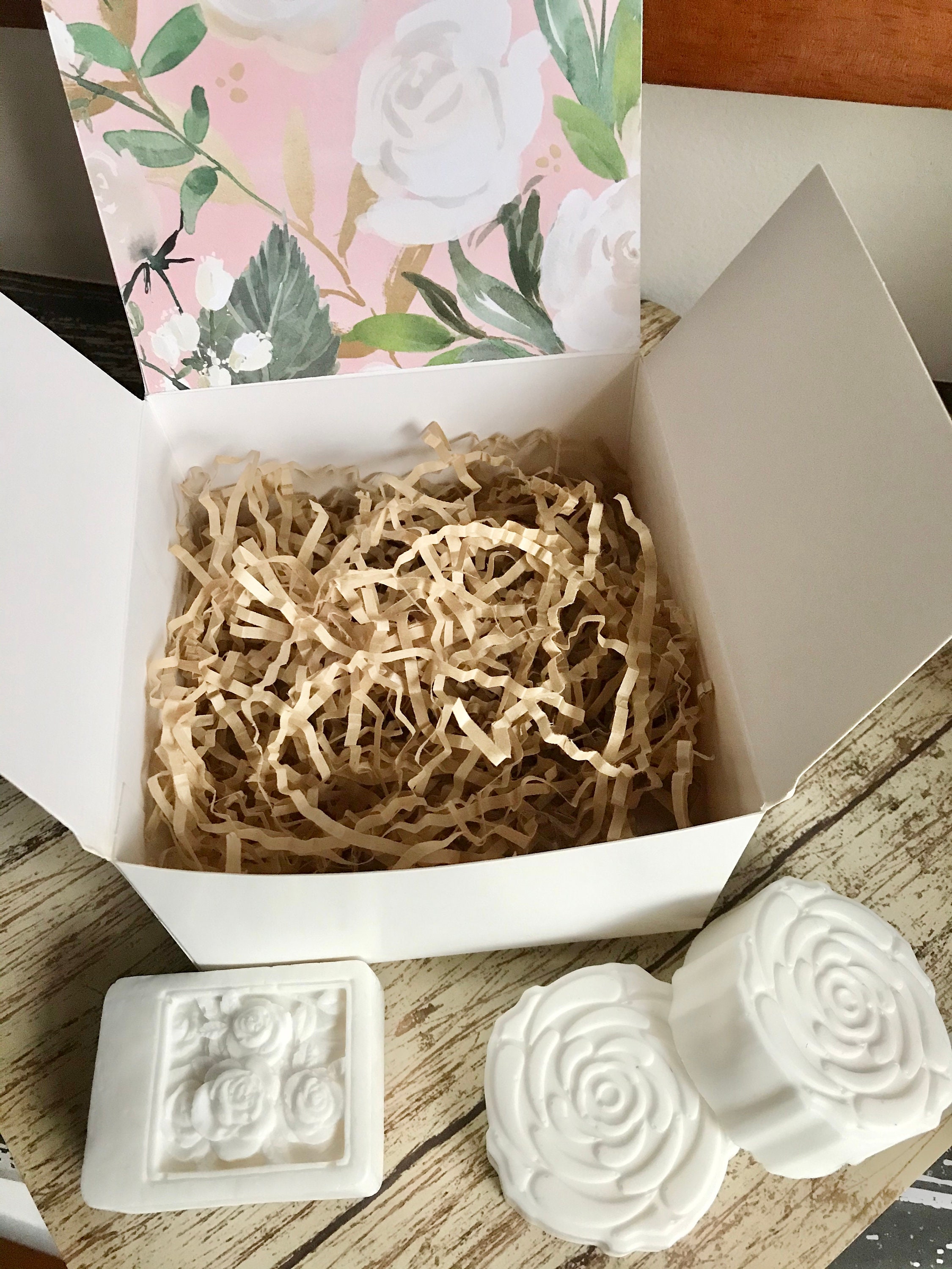 Flower Soap Rose Soap Gift Box White Roses Gift for Mom Etsy Norway