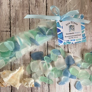 Sea Glass Soap, Stocking Stuffer, Christmas Gift, Beach Soap, Beach House Decor, Summer Soap, Beach Theme, Beach Wedding Favor