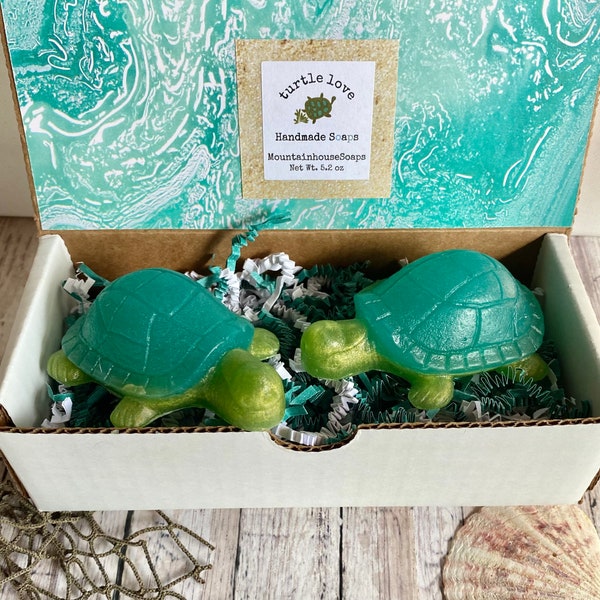 Turtle Soap, Sea life Soap, Ocean Theme Gift, Animal Soap, Beach Soap, Beach House Décor, Kid Soap, Turtle Lover Gift