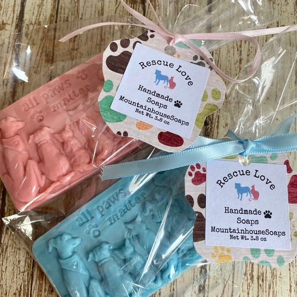 Animal Soap, Gift for Dog Mom, Dog Soap, Cat Soap, Rescue Animal, Gift for Animal Lover