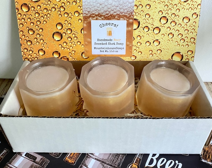 Beer Soap, Shot Glass Soap, Gift for Dad, Gift for Him, Adult Party Gift, Gag Gift