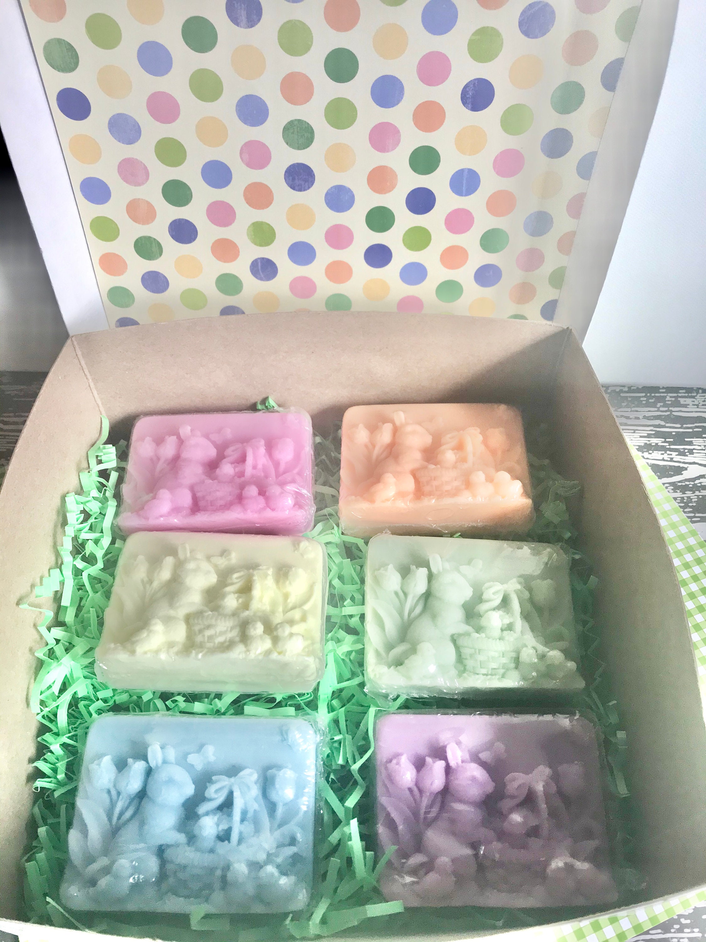 Easter Bunny Soap Gift Box 6 Easter Soaps Easter Soap Etsy