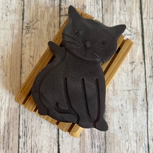 Cat Soap, Cat Soap Gift, Black Cat, Gift for Cat Lover, Cat Mom Gift, Romantic Soap Gift image 2