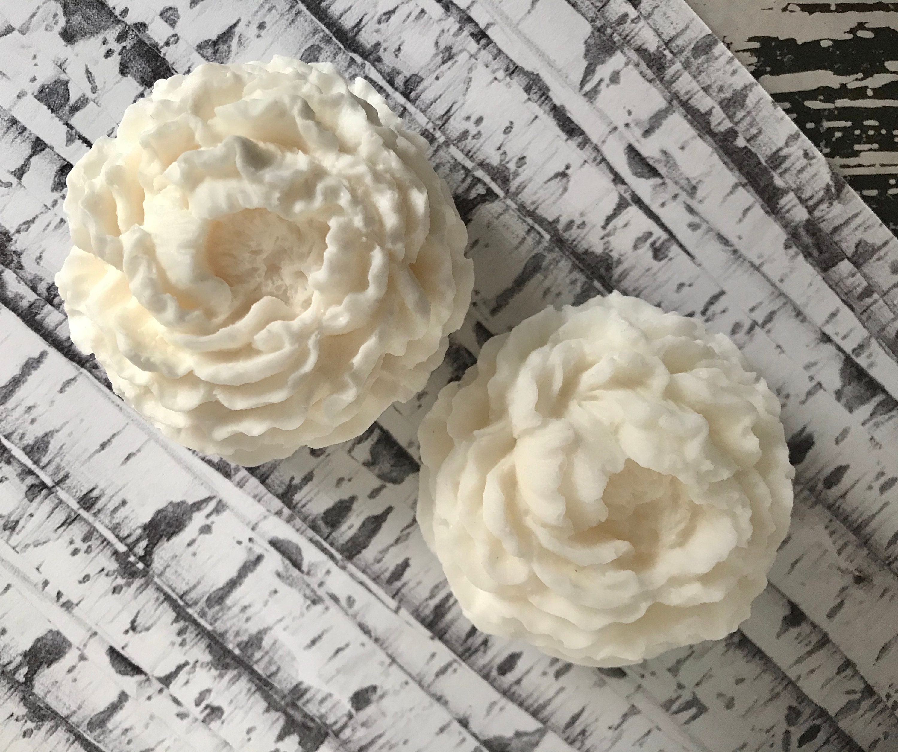 white flower soap