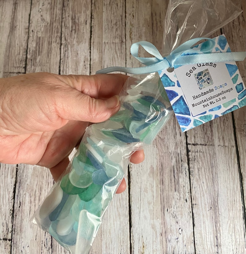 Sea Glass Soap, Beach Soap, Beach House Decor, Summer Soap, Nautical Soap, Beach Theme, Beach Wedding Favor, Guest Soap image 3