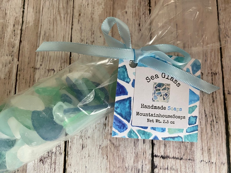 Sea Glass Soap, Beach Soap, Beach House Decor, Summer Soap, Nautical Soap, Beach Theme, Beach Wedding Favor, Guest Soap image 8