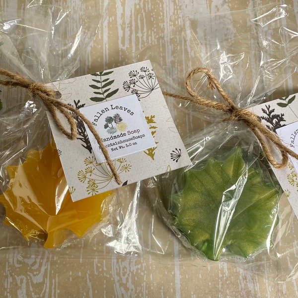 Fall Soap, Leaf Soap, Fall Soap Favor, Thanksgiving Gift, Fall Wedding Favor, Boho Decor, Thank You Soap Gift