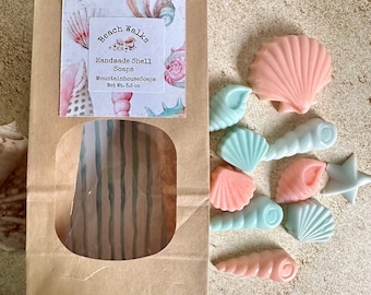 Beach Soap,  Mother's Day Soap, Gift for Mom, Seashell Soap, Summer Soap, Gift for Her, Beach Party Favor, Beach House Gift