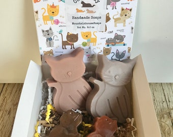 Cat Soap, Cat Soap Gift Box, Mom Gift, Cat Gift, Gift for Cat Lover, Cat Mom Gift