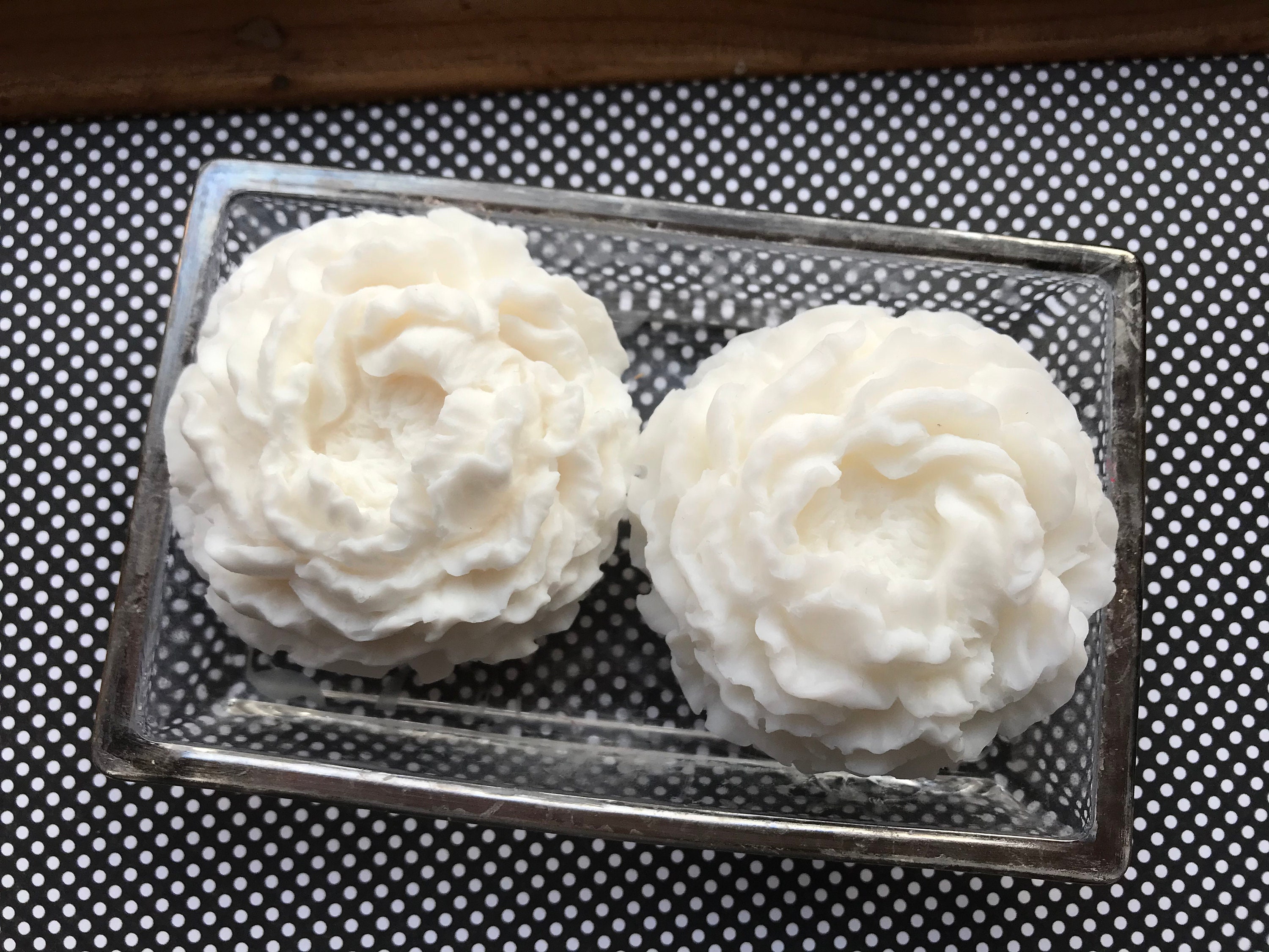 white flower soap