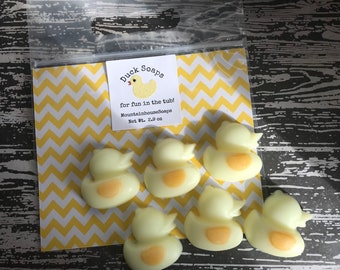 Duck Soap, 6 Duck Soaps, Gift for Kid, Baby Shower Party Favor, Kids Soaps