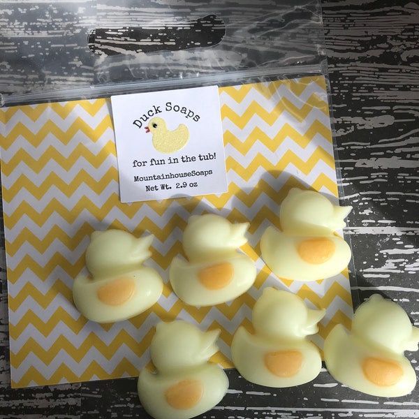 Duck Soap, 6 Duck Soaps, Gift for Kid, Baby Shower Party Favor, Kids Soaps