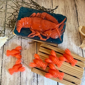 Lobster Soap, Summer Soap, Beach Theme Soap Gift, Food Soap, Maine Lobster, Beach House Decor