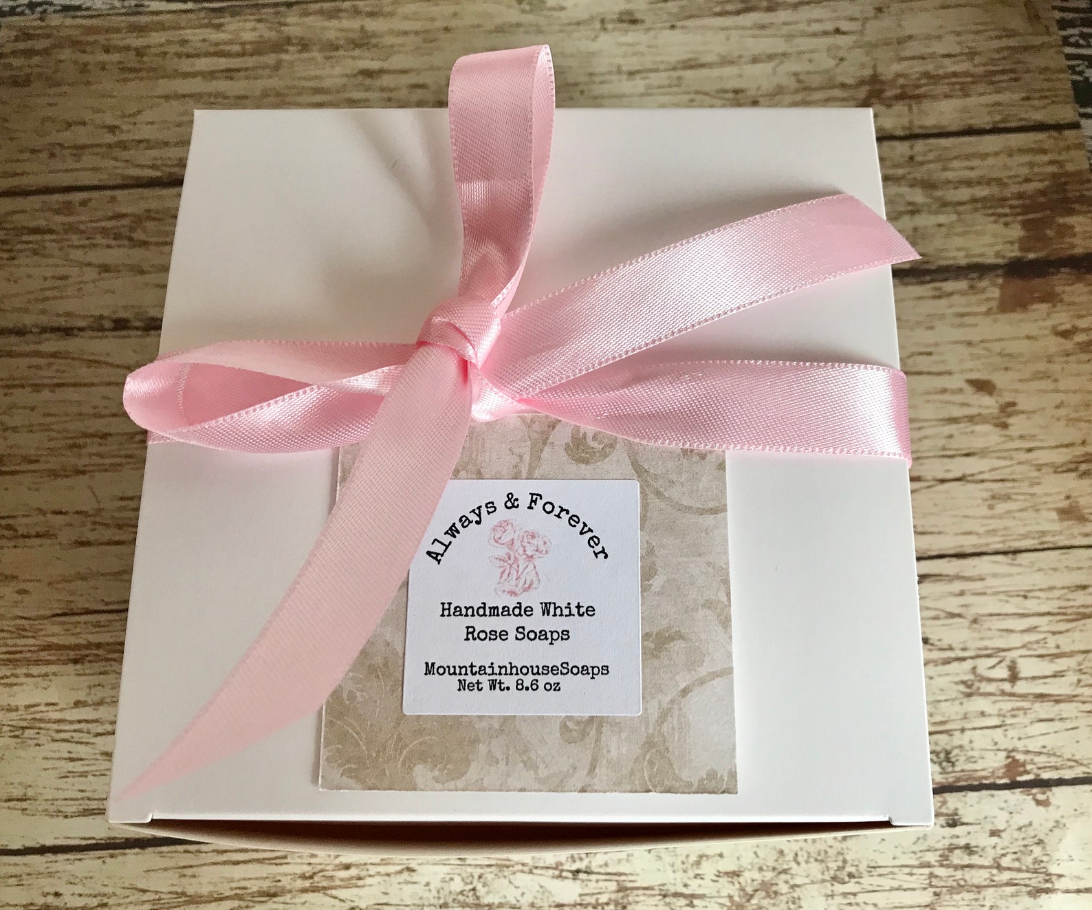 Flower Soap Rose Soap Gift Box White Roses Gift for Mom Etsy