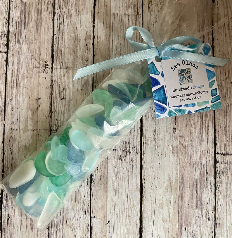 Sea Glass Soap, Beach Soap, Beach House Decor, Summer Soap, Nautical Soap, Beach Theme, Beach Wedding Favor, Guest Soap image 9