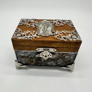 Tethered Roots Stained Glass/Wood Jewelry Box