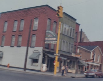 1960s Street Photography: Vintage Street Corner Photograph (3.5x4.5)