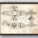 Serenity Firefly daVinci Sketch Art Print - daVinci Style, Wall Art, Patent Print, Space Ship, Firefly Wall Art (#P354)