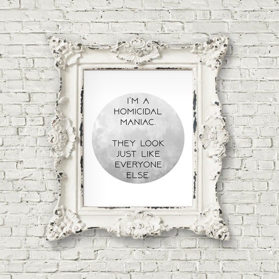 Mercoledi Addams Frasi Natale.Mercoledi Addams Sono Un Maniaco Omicida Stampa Mercoledi Etsy