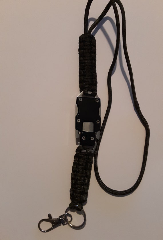 Paracord Neck Lanyard With Knife Etsy