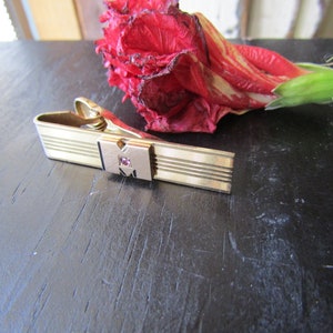 Art Deco Tie Clip, Gold Fill Tie Clip, Vintage Men&#39;s Accessories