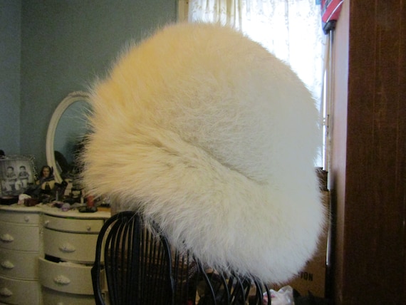 White Fox Fur Hat - image 5