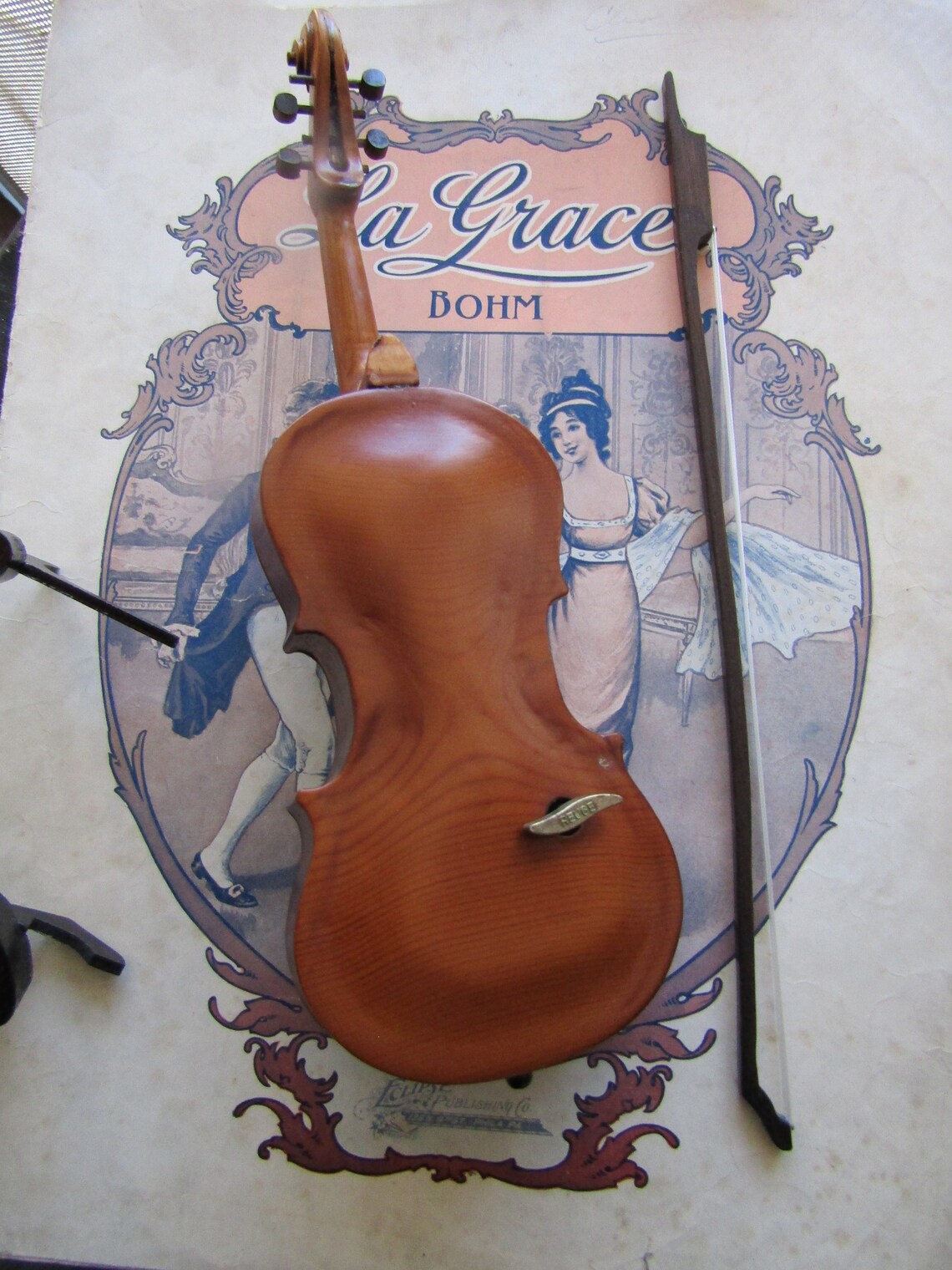 Violin Music Box Antique Reuge Music Box Wooden Reuge Music Etsy