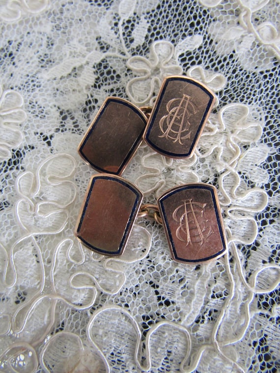 Vintage antique cufflinks cuff Gem