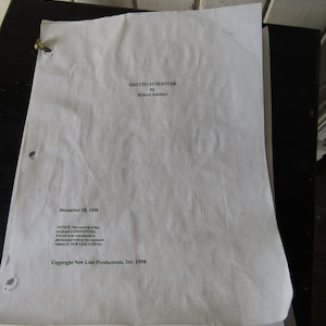 Ghetto Superstar Script, Original Movie Script, Hollywood Memorabilia, African American Movie