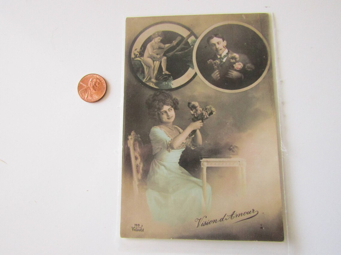 Antique French Postcard Etsy