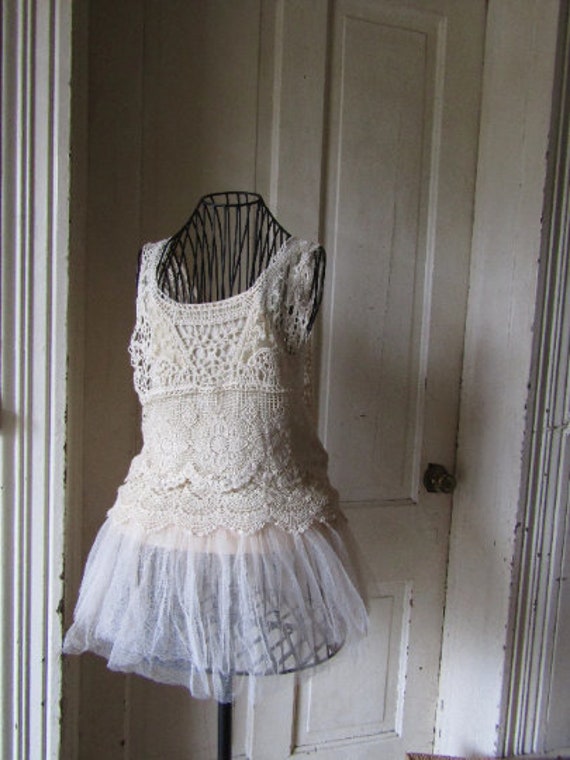 Molly Bracken Dress, Crocheted Dress, Mini Dress,… - image 1