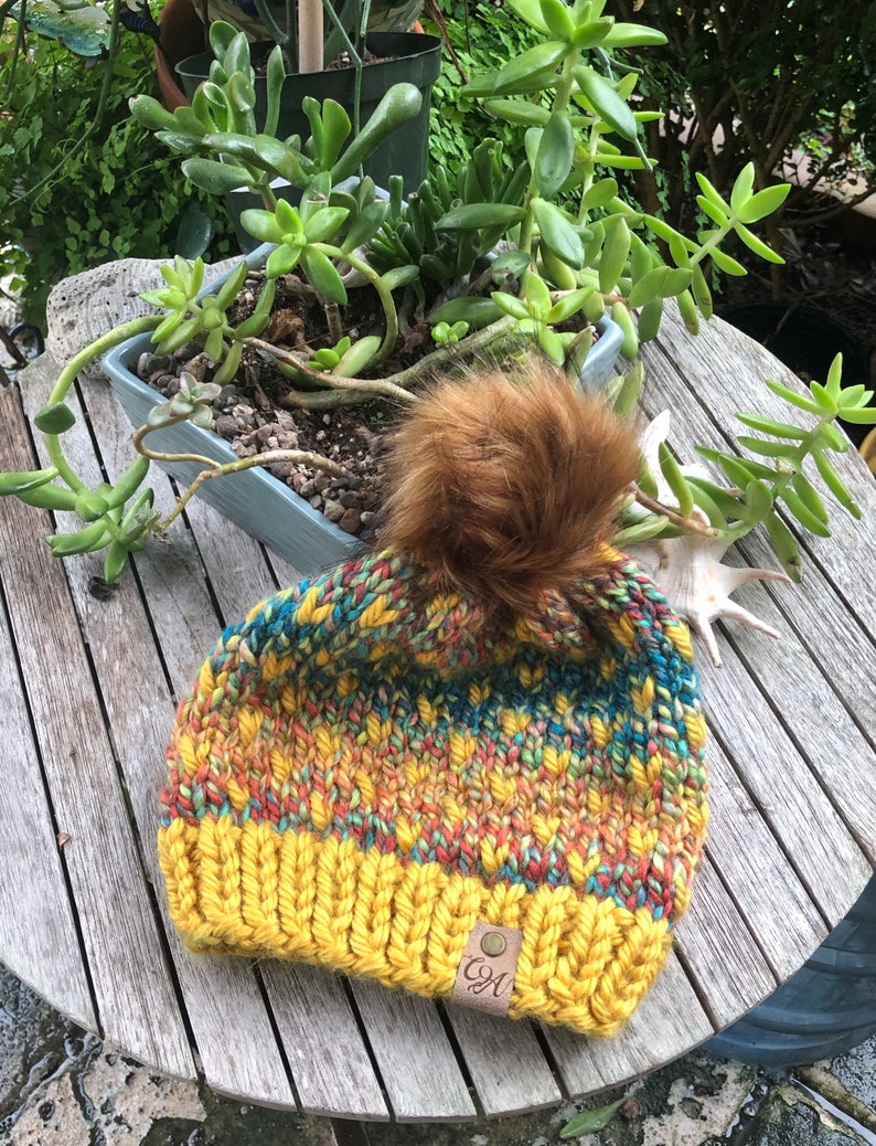gift for teen,faux fur pom,winter hat gift for her Fitted beanie,toque tam beanie